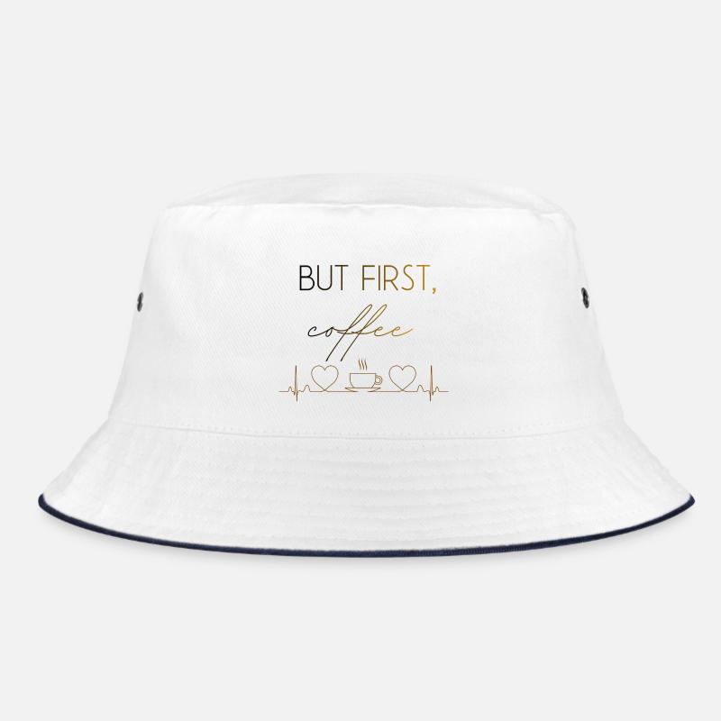 But First Coffee Heartbeat Bucket Hat