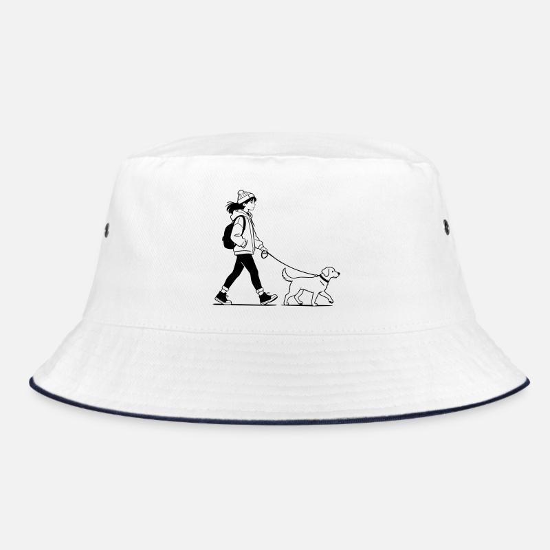 Gassi gehen mit dem Hund Bucket Hat