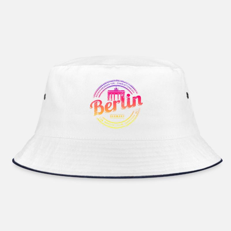 Berlin in Deutschland mit Regenbogenfarben Design Bucket Hat