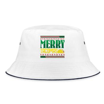 Taco Ugly Christmas Weihnachten Tacos - Bucket Hat - white/navy - Front