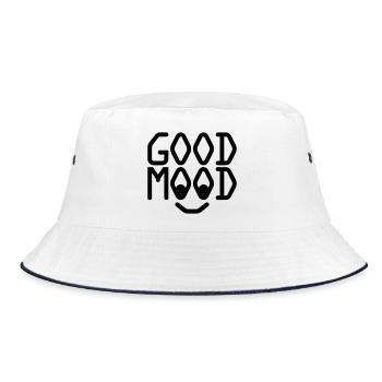 GOOD MOOD - Bucket Hat - Weiß/Navy - Vorne