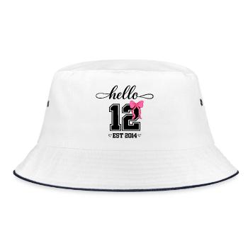 Bonjour naissance de la fille Coquette Bow 12 Est 2014 - Bob - blanc/marine - Devant