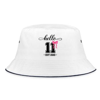 Bonjour naissance de la fille Coquette Bow 11 Est 2015 - Bob - blanc/marine - Devant