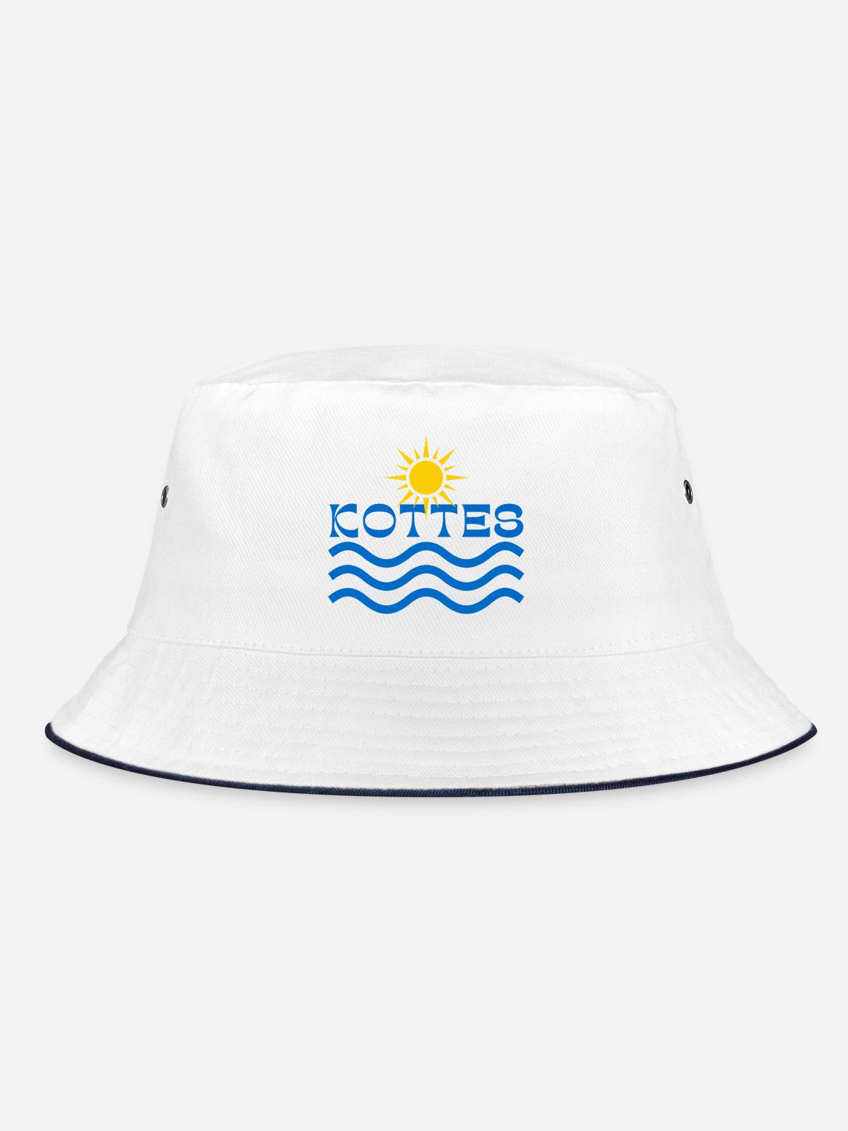 Kottes Sun Waves  - Bucket Hat - white/navy - Front