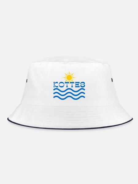 Kottes Sun Waves  - Bucket Hat - white/navy - Front
