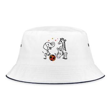 Fußball Fans - Bucket Hat - Weiß/Navy - Vorne