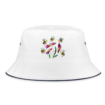 Insects - Bucket Hat - white/navy - Front