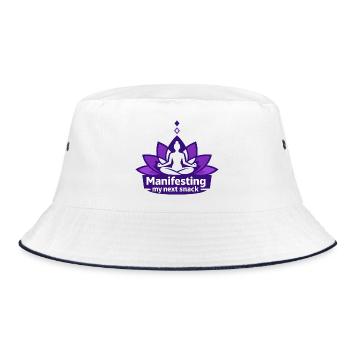 Manifesting my next snack - Bucket Hat - white/navy - Front