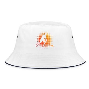 Idée cadeau pour un fan de floorball avec Innebandy - Bob - blanc/marine - Devant