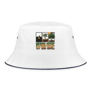 Mystic Reggae Soil - Bucket Hat - Weiß/Navy - Vorne