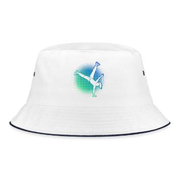 Gift idea for the hip-hop dancer with breaking - Bucket Hat - white/navy - Front