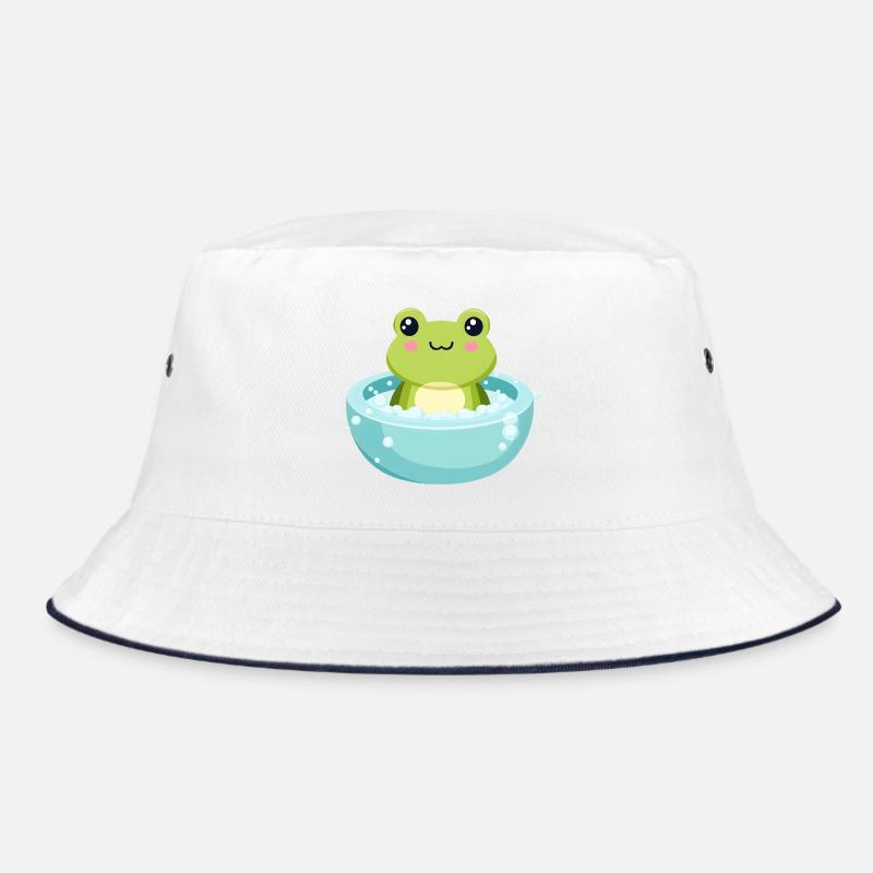 Frog in a bubble bath Bucket Hat