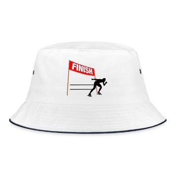 Skating Finish Custom - Bucket Hat - white/navy - Front