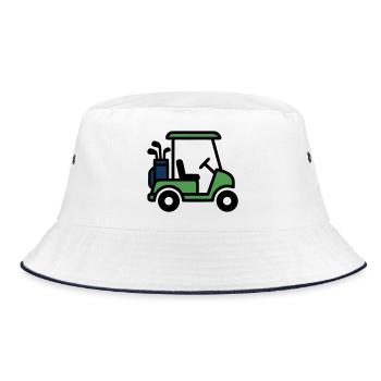 Voiturette de golf Voiture de golf Club de golf Hommes - Bob - blanc/marine - Devant