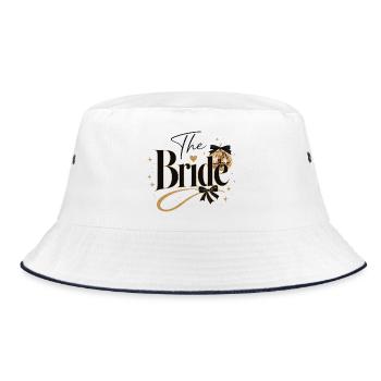 The Bride Club -Discokugel!  - Bucket Hat - Weiß/Navy - Vorne