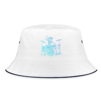 Jouer de la batterie Idée cadeau pour un musicien - Bob - blanc/marine - Devant