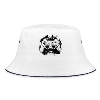Video games - Bucket Hat - white/navy - Front