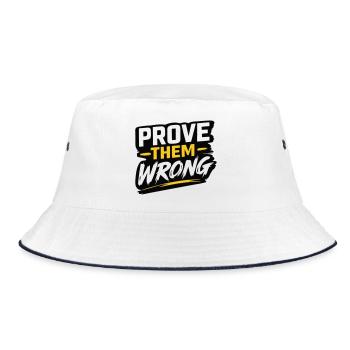 Prove Them Wrong - Bucket Hat - white/navy - Front