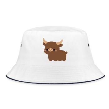 Ankole-Watusi Cow - Bucket Hat - white/navy - Front