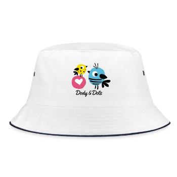 Dody und Dots- Mycolourdots - Bucket Hat - Weiß/Navy - Vorne