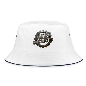 Under Construction  - Bucket Hat - white/navy - Front
