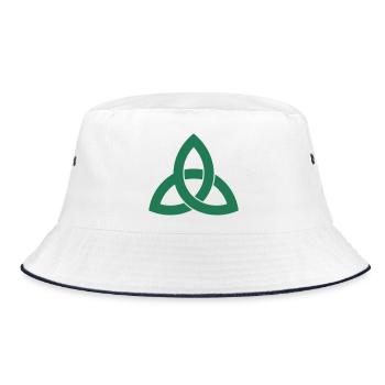 Triquetra Celtic Knot Trinity Trinity - Bucket Hat - white/navy - Front
