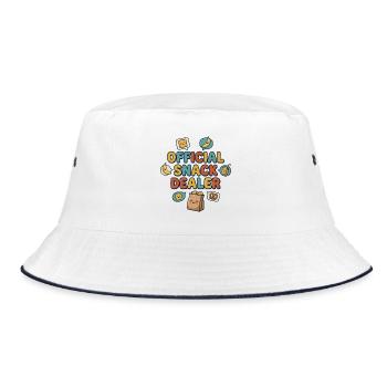 Official Snack Dealer Tee - Bucket Hat - white/navy - Front