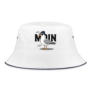 Mouette avec casquette et lunettes de soleil Mer Baltique - Bob - blanc/marine - Devant
