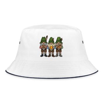 Remplacement des costumes traditionnels du Festival folklorique Gnome Lederhosen - Bob - blanc/marine - Devant