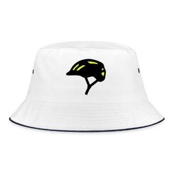 Fahrradhelm Silhouette - Bucket Hat - Weiß/Navy - Vorne
