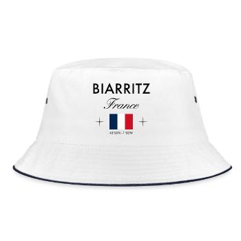 Biarritz France coordonne le souvenir de voyage - Bob - blanc/marine - Devant