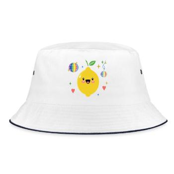 Pride Lemon Disco Illustration - Bob - blanc/marine - Devant