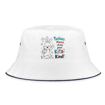 KiTa Abschied Bunny - Bucket Hat - Weiß/Navy - Vorne