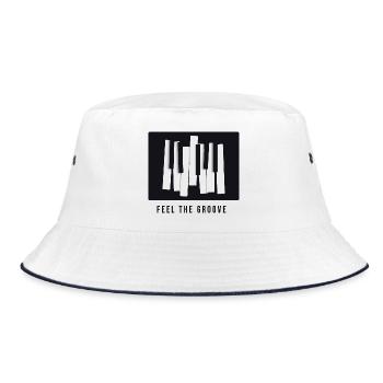 Feel the Groove – Conception moderne de piano - Bob - blanc/marine - Devant
