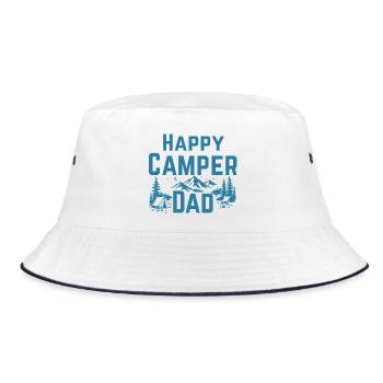 PAPA CAMPEUR HEUREUX - Bob - blanc/marine - Devant