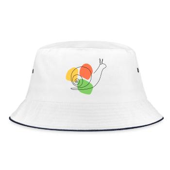 Abstract interpretation of the garden snail - Bucket Hat - white/navy - Front