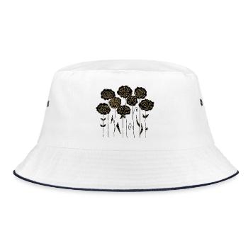 Flowers - Bucket Hat - white/navy - Front
