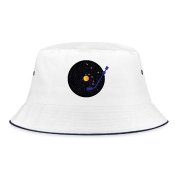 Vinyl - Bucket Hat - white/navy - Front