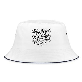 Registered Behavioral Technician (RBT) for Women - Bucket Hat - white/navy - Front