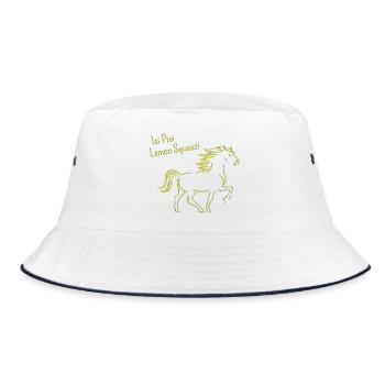 Isi Pisi Lemon Squeezi - Yellow - by Maison Bichon - Bucket Hat - white/navy - Front
