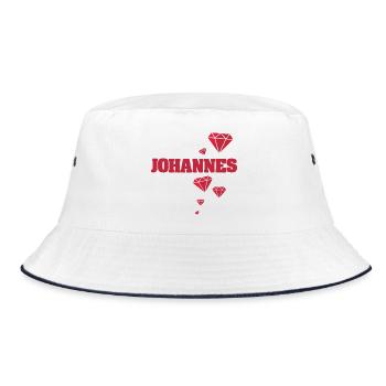Hannes - Bucket Hat - white/navy - Front