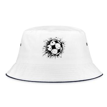 Soccer - Bucket Hat - white/navy - Front