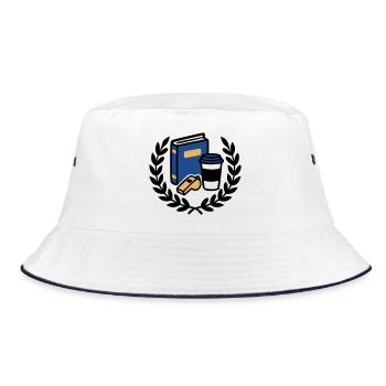 Grad Class Abschluss Logo - Bucket Hat - Weiß/Navy - Vorne