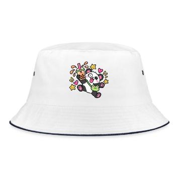 BB Panda - Bucket Hat - Weiß/Navy - Vorne