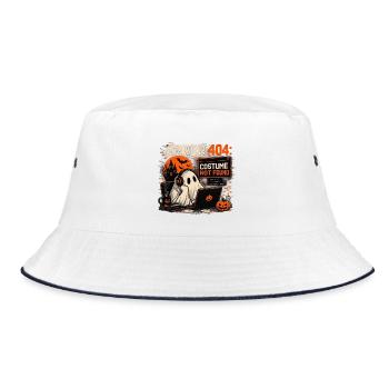 Error 404: Costume Not Found – Halloween Ghost - Bucket Hat - Weiß/Navy - Vorne