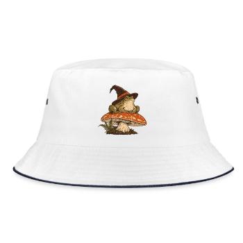 Der kleine Herbsthexer - Bucket Hat - Weiß/Navy - Vorne