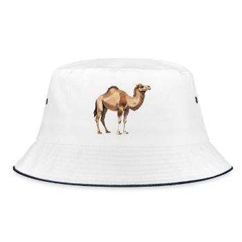 Kamel im aquarell Stil Geschenkidee  - Bucket Hat - Weiß/Navy - Vorne
