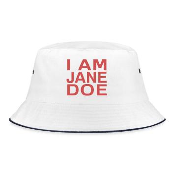 Ich bin Jane Doe - Bucket Hat - Weiß/Navy - Vorne