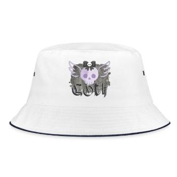 Goth - Bucket Hat - Weiß/Navy - Vorne