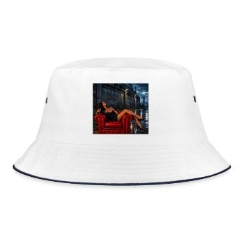 Love Sucks IV - Bucket Hat - Weiß/Navy - Vorne